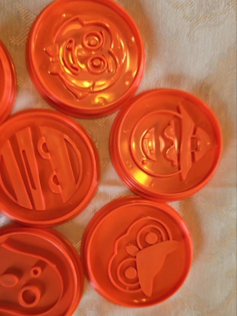 Pampered Chef Orange Halloween Cookie Press Disc Set